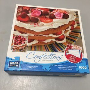 Mega Jigsaw Puzzles Confections 1000 Pc Layered Birthday Cake Complete 50931AAN
